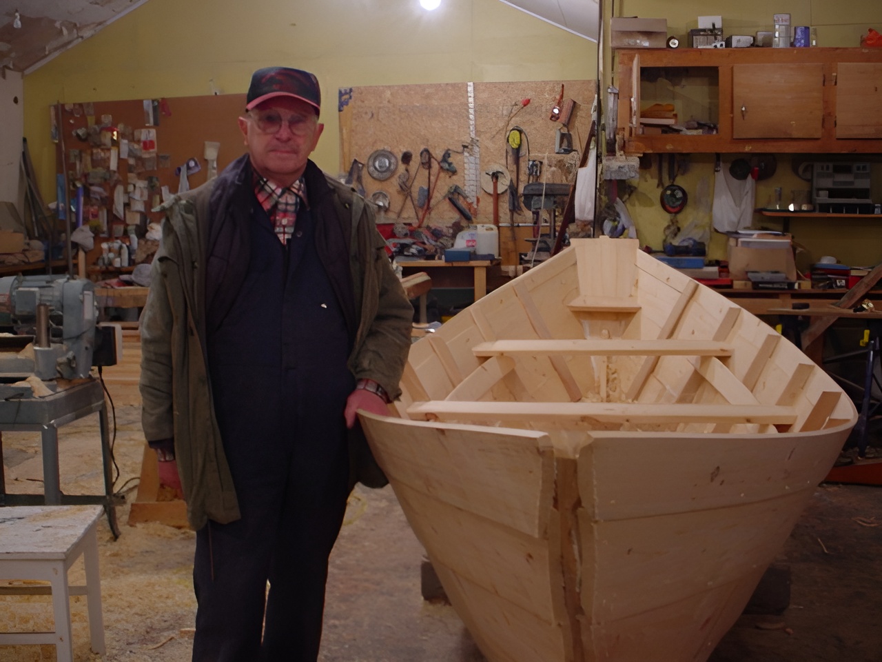 Wilbert Weir, master dory builder, Little Bay Islands, Newfoundland